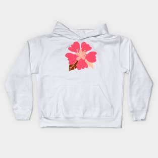 Hot pink hibiscus flower Kids Hoodie